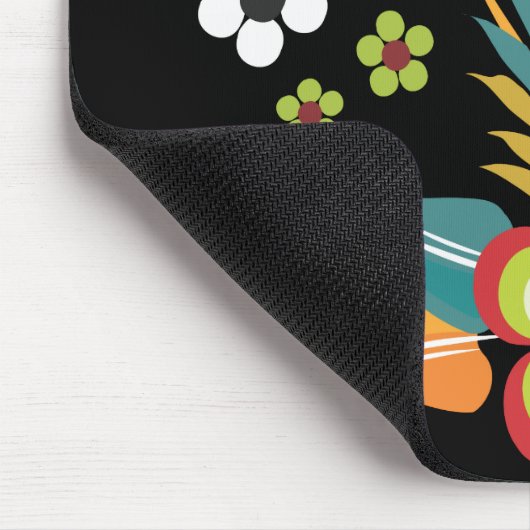 Feine Niedliche Coole Girly Retro Blumenmode Mousepad (Ecke)