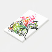 Feine Niedliche Coole Girly Retro Blumenmode Post-it Klebezettel (angewinkelt)