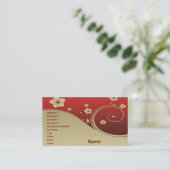 Feine Niedliche Coole Girly Retro Blumenmode Visitenkarte (Stehend Vorderseite)