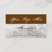 Feine Niedliche Coole Girly Retro Blumenmode Visitenkarte (Rückseite)