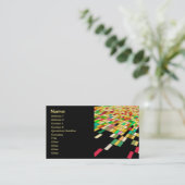 Feine Niedliche Coole Girly Retro Blumenmode Visitenkarte (Stehend Vorderseite)