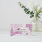 Feine Niedliche Coole Girly Retro Blumenmode Visitenkarte (Stehend Vorderseite)