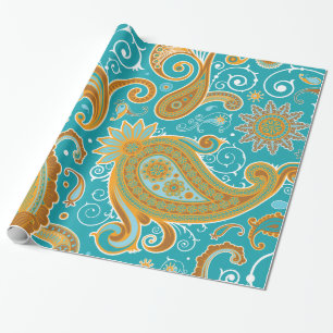 Feine Paisley-Kühle-Süße-Mädchen-Retro-Mode Geschenkpapier