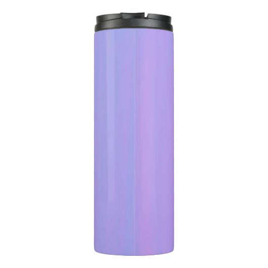 Feine Pastellstreifen aus Lavendel, Rosa und Blau Thermosbecher (Rückseite)