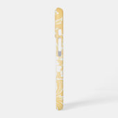 Feine Pfirsich und weiße Blume iPhone 16 Hülle (Linke Seite)