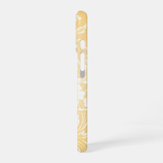 Feine Pfirsich und weiße Blume iPhone 16 Hülle (Linke Seite)