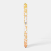 Feine Pfirsich und weiße Blume iPhone 16 Hülle (Linke Seite)