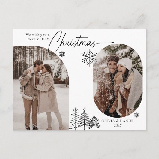 Feine Pinienbäume, 2 Foto schwarze Weihnachten (Vorderseite)