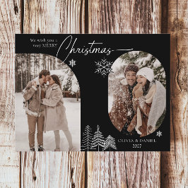 Feine Pinienbäume, 2 Foto schwarze Weihnachten