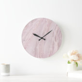 Feine rosa Acrylklemme Große Wanduhr (Zuhause)