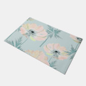 Feine rosa Anemone. Fußmatte (Schrägansicht)