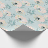 Feine rosa Anemone. Geschenkpapier (Ecke)