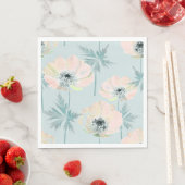 Feine rosa Anemone. Serviette (Beispiel)