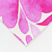 Feine rosa Blume Fleecedecke (Ecke)