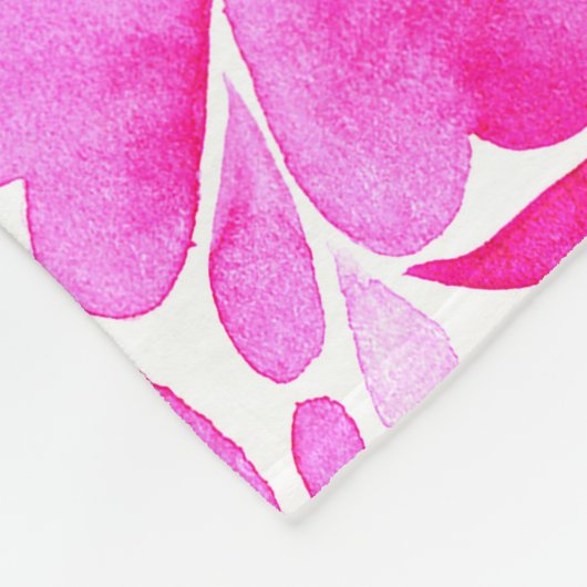 Feine rosa Blume Fleecedecke (Ecke)