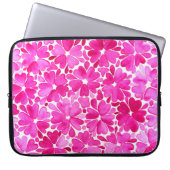 Feine rosa Blume Laptopschutzhülle (Vorderseite)