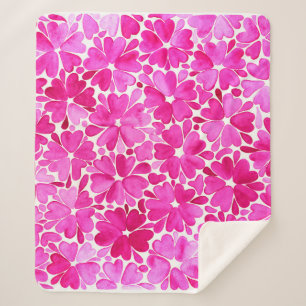 Feine rosa Blume Sherpadecke