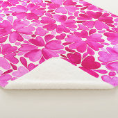 Feine rosa Blume Sherpadecke (3/4)