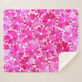 Feine rosa Blume Sherpadecke (Vorderseite (Horizontal))