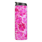 Feine rosa Blume Thermosbecher (Nach rechts gedreht)