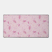 Feine rosa Blume und Bögen Schreibtischunterlage (Vorderseite)