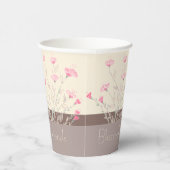 Feine Rosa Blüte Pappbecher (Rechts)