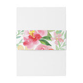 Feine, rosa und gelbe Blumenstrauß Einladungsbanderole (Rückseitenbeispiel)