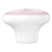 Feine rosa und weiße Blume Keramikknauf (Seitenansicht)