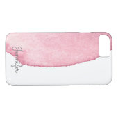 Feine rosa Wasserfarbenwäsche personalisiert Case-Mate iPhone Hülle (Rückseite (Horizontal))