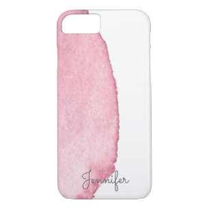 Feine rosa Wasserfarbenwäsche personalisiert Case-Mate iPhone Hülle