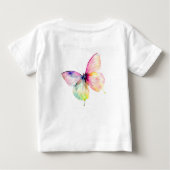 Feine rosafarbene Schmetterlinge in Pastellfarben Baby T-shirt (Rückseite)