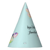 Feine rosafarbene Schmetterlinge in Pastellfarben Partyhütchen (Links)