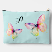 Feine rosafarbene Schmetterlinge in Pastellfarben Zubehörtasche (Rückseite)