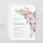 Feine Rose | Brautparty Einladung (Vorderseite)