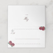 Feine Rose Faltende Platzkarte (Außenseite Aufgefaltet)