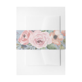 Feine Rose | Light Blue Floral Einladungsbanderole