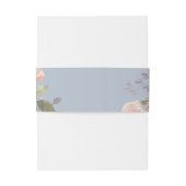 Feine Rose | Light Blue Floral Einladungsbanderole (Rückseitenbeispiel)