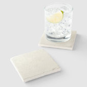 Feine Rose Steinuntersetzer (Seitenansicht)