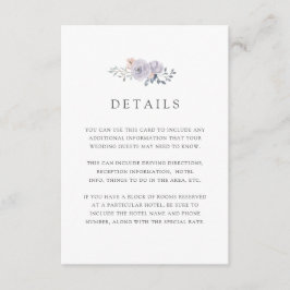 Feine Rose | White Guest Details Begleitkarte