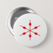 Feine Schneeflocken-Buttons - Frostige Winterpatro Button (Vorne & Hinten)