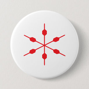 Feine Schneeflocken-Buttons - Frostige Winterpatro Button
