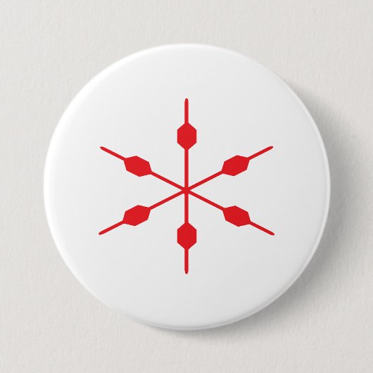Feine Schneeflocken-Buttons - Frostige Winterpatro Button (Vorderseite)