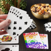 Feine Schwulenflagge, horizontale Streifen Spielkarten (In Situ)