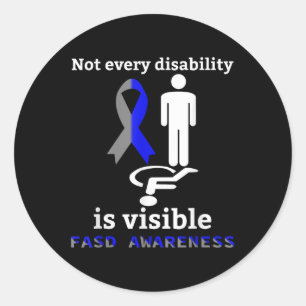 Feine Sensibilisierung fötale Alkoholspektrumerkra Runder Aufkleber