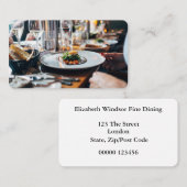 Feine speisende doppelseitige Visitenkarte (Vorne/Hinten)