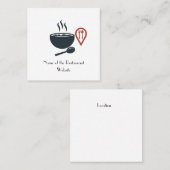 Feine speisende Restaurantgewerbe-Karte Quadratische Visitenkarte (Vorne/Hinten)