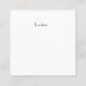 Feine speisende Restaurantgewerbe-Karte Quadratische Visitenkarte (Rückseite)