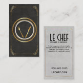 Feine speisende Visitenkarte-Schablonen-noble Visitenkarte (Vorne/Hinten)