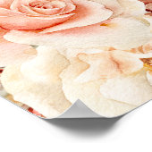 Feine Terracotta Rosa Bräunung Salbei Blütensitzpl Poster (Ecke)