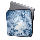 Feine Tropfen hellblauen Wassers Laptopschutzhülle (Vorderseite Links)